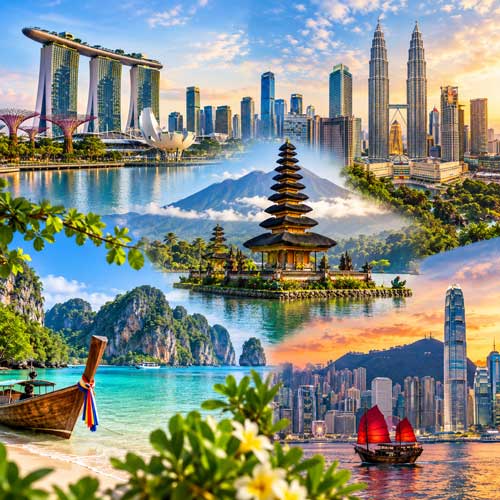 Ázsia utazási útmutató 2026 – Szingapúr, Malajzia, Indonézia, Thaiföld és Hongkong